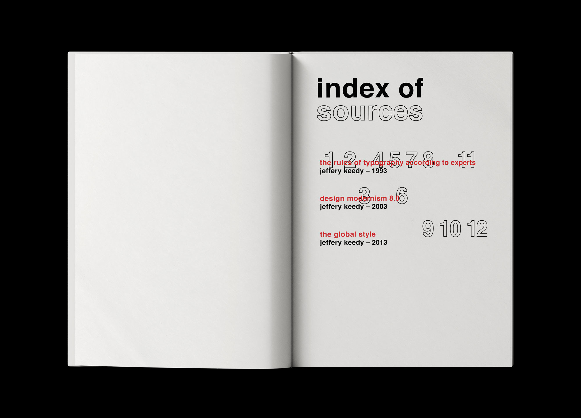 Index page of the book.
